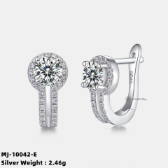 Moissanite Cluster Stud Earrings