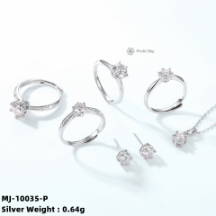 Radiant Moissanite Flower Necklace