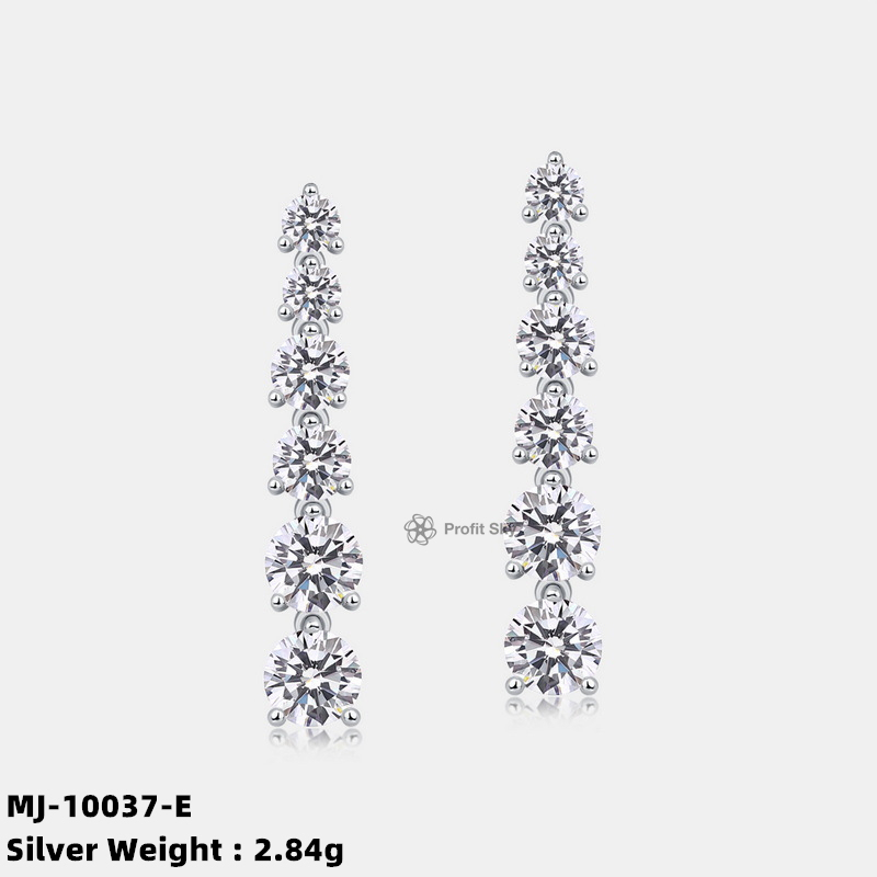 Radiant Moissanite Flower Studs Earrings