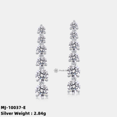 Radiant Moissanite Flower Studs Earrings