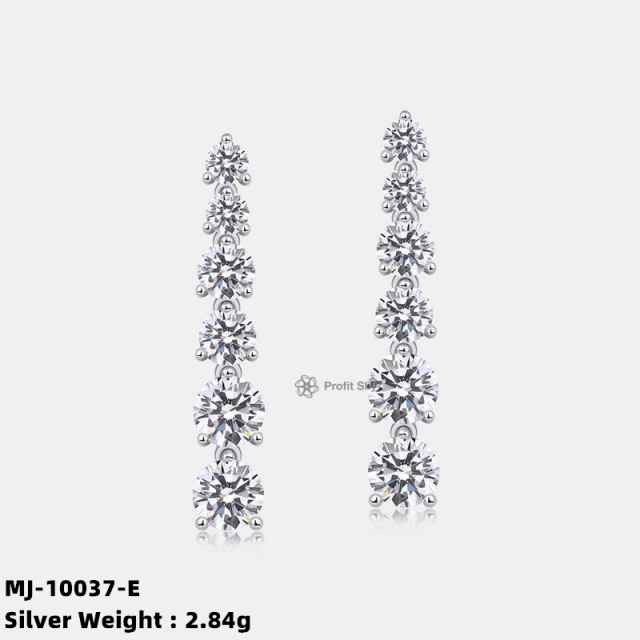 Radiant Moissanite Flower Studs Earrings