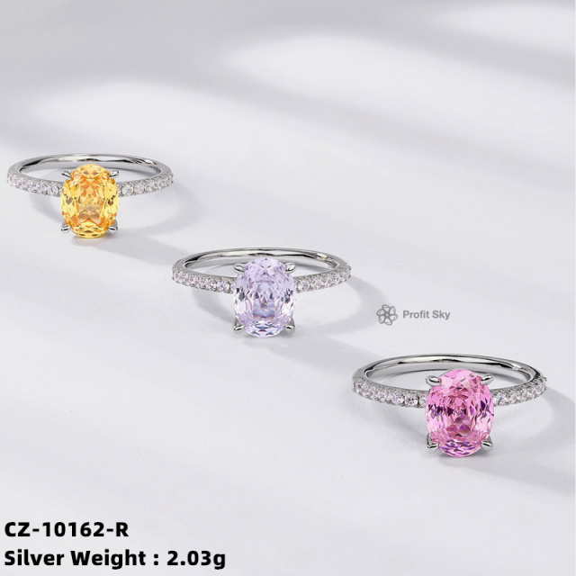 Classic Sterling Silver Solitaire Ring