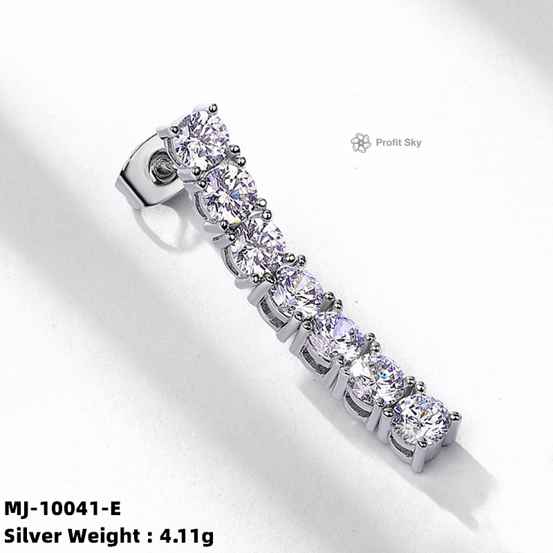 Moissanite Cluster Stud Earrings