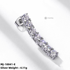 Moissanite Cluster Stud Earrings