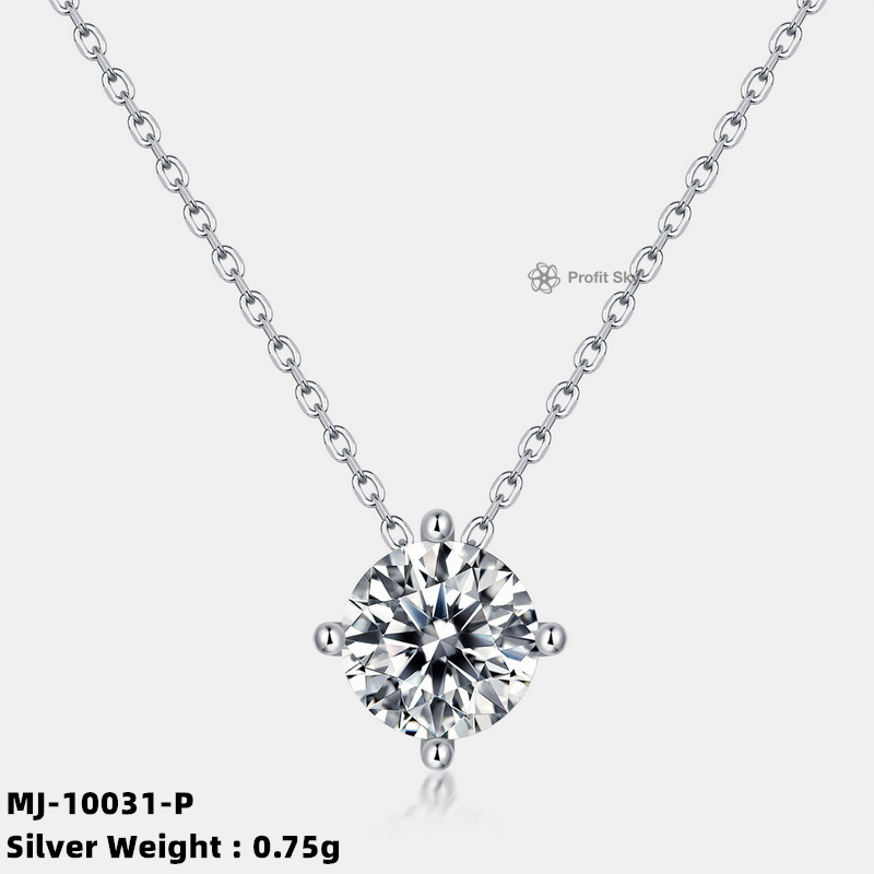 Princess-Cut Moissanite Diamond Necklace