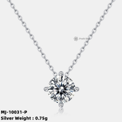 Princess-Cut Moissanite Diamond Necklace