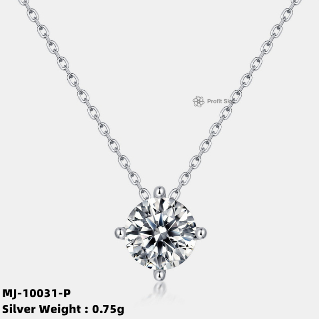 Princess-Cut Moissanite Diamond Necklace