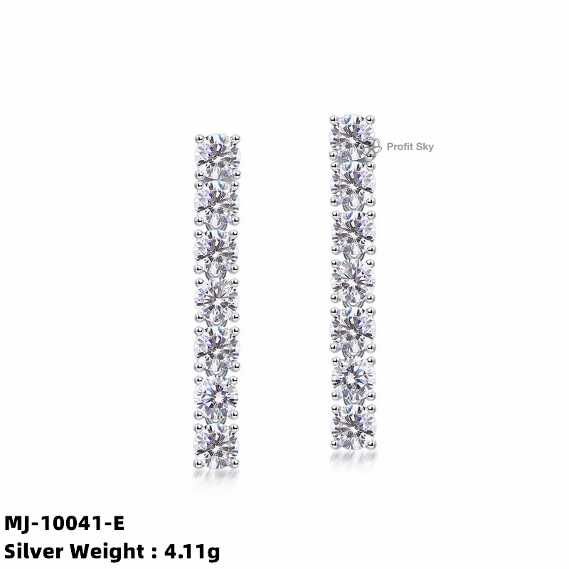 Moissanite Cluster Stud Earrings