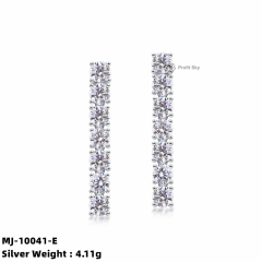 Moissanite Cluster Stud Earrings