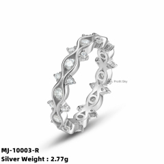 Vintage-Inspired Sterling Silver Moissanite Diamond Ring