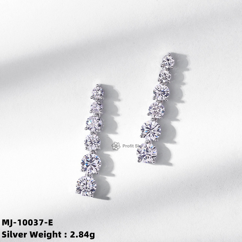 Moissanite Starburst Stud Earrings