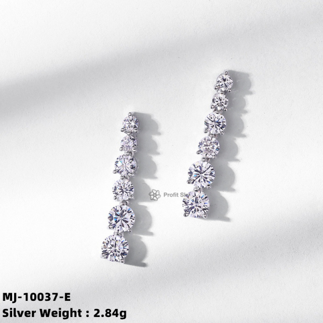 Moissanite Starburst Stud Earrings