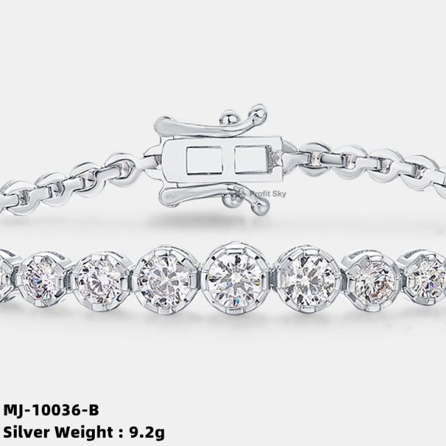 Moissanite Solitaire Diamond Bracelet