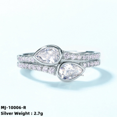 Classic Round Cut Moissanite Silver Ring
