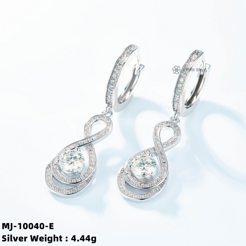 Moissanite Starburst Stud Earrings