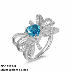 Elegant Sapphire Sterling Silver Ring