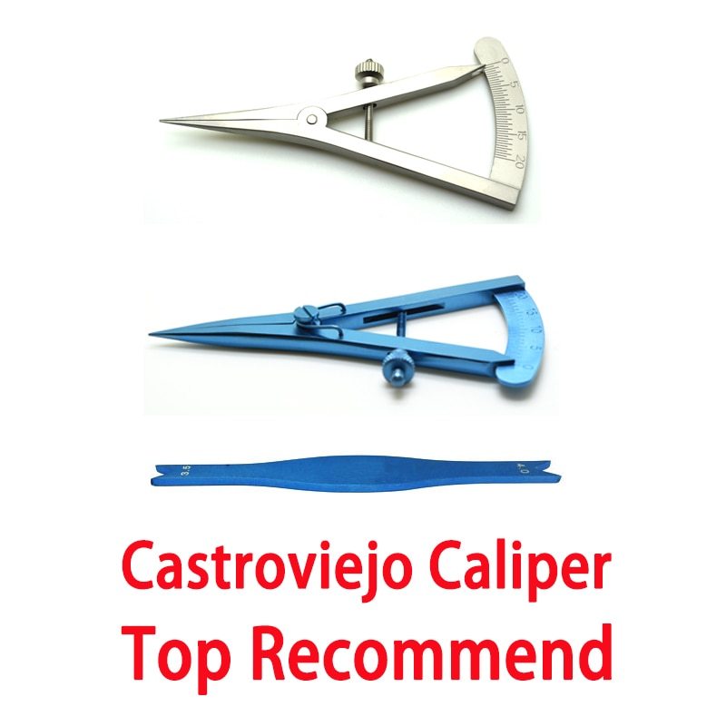 Eye Caliper Castroviejo Calipers Braunstein Fixed Caliper Eyelid Calipers  Ophthalmic Instruments oftalmologia instrumentos