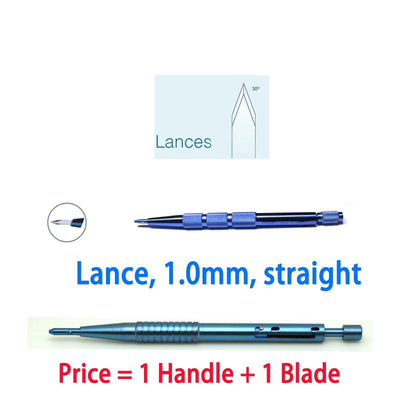 Sapphire Knives Phaco Spear Crescent Tunnel Lance Clear Corneal