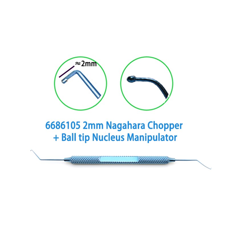 Fine Nagahara Phaco Chopper, Use In LH, RH Dominant Surgeon, Overall Length 4 7/8 (124mm) #9 25614 R R Fine Nagahara Phaco Chopper, Use In LH, RH Dominant Surgeon, Overall Length 4 7/8 (124mm) #9 25614 R R