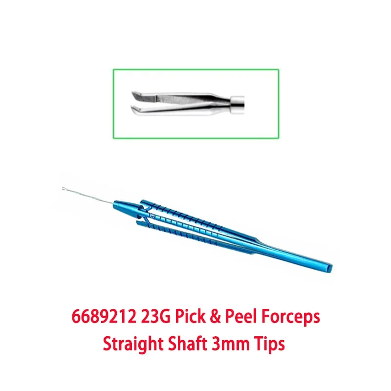 23G Capsulorhexis Forceps Retinal Forceps Gripping Serrated Forceps Membrane Peeler Pick and Peel ILM end gripping  23G Scissors