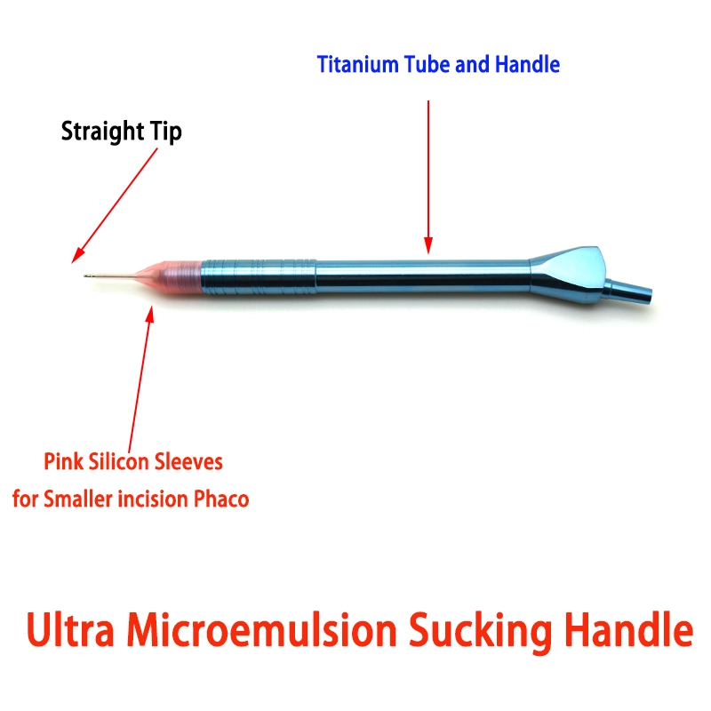IA Handpiece Coaxial  2.2mm Incision Titanium Ultra Microemulsion Sucking Handle Ophthalmic  Pink Sleeves