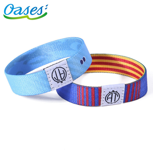 Custom Polyester RFID Elastic Wristbands for Festival Or Event