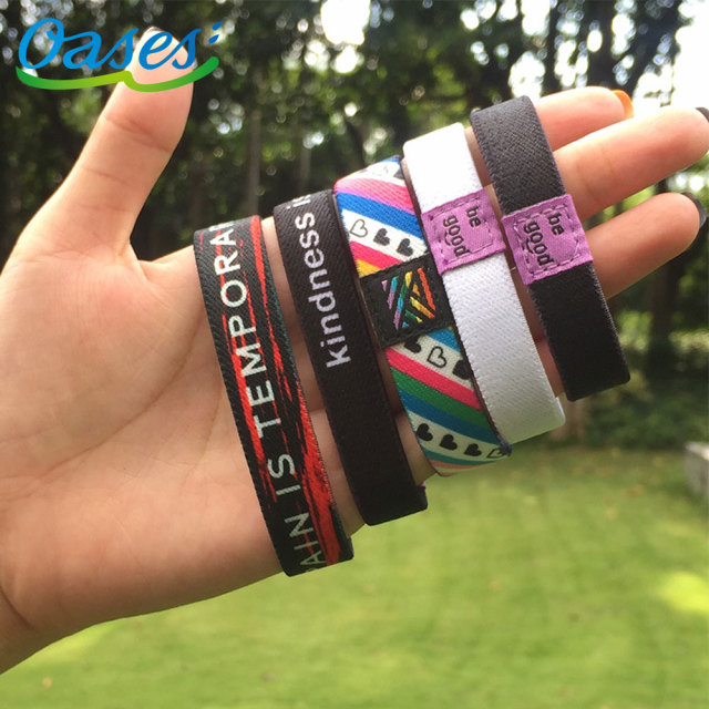 Custom Polyester RFID Elastic Wristbands for Festival Or Event