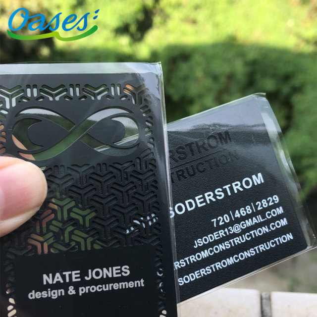 Custom Design Black Metal Business Cards