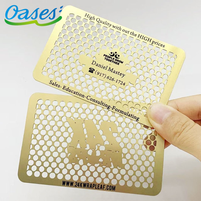 304 Stainless Steel Golden Color Metal Business Card