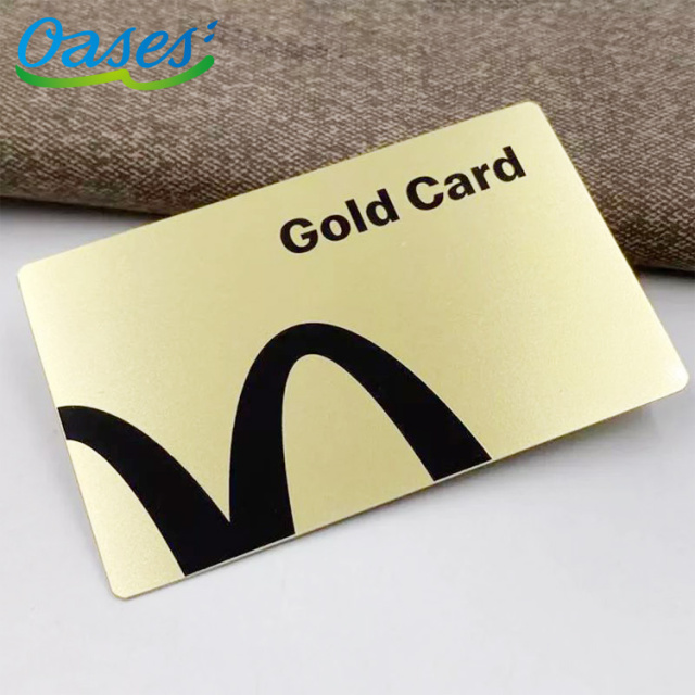 304 Stainless Steel Golden Color Metal Business Card