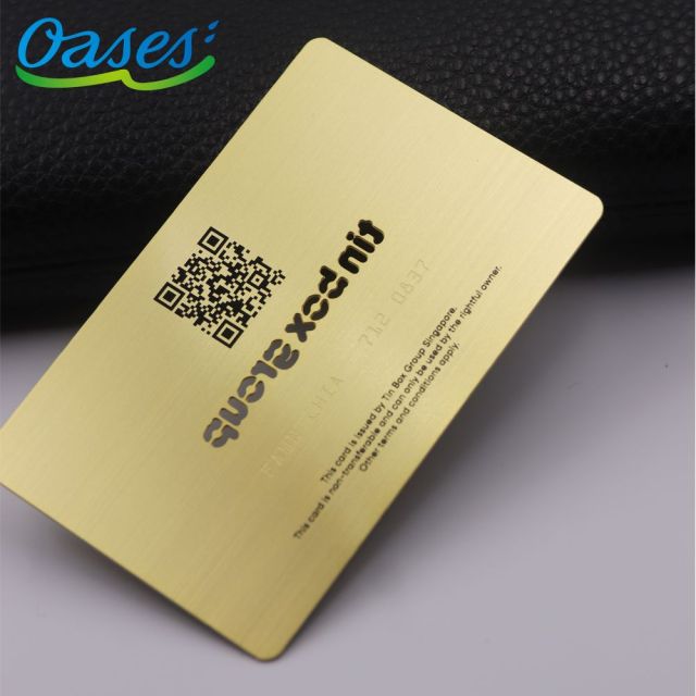 304 Stainless Steel Golden Color Metal Business Card