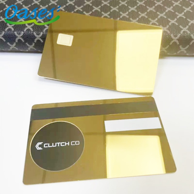 304 Stainless Steel Golden Color Metal Business Card