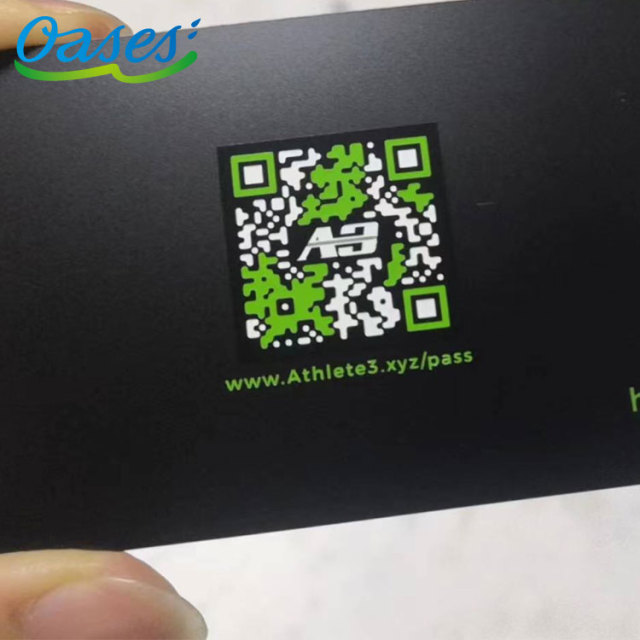 Matte Black Stainless Steel Business Card With QR Code