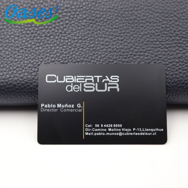 Black Stainless Steel Business Card