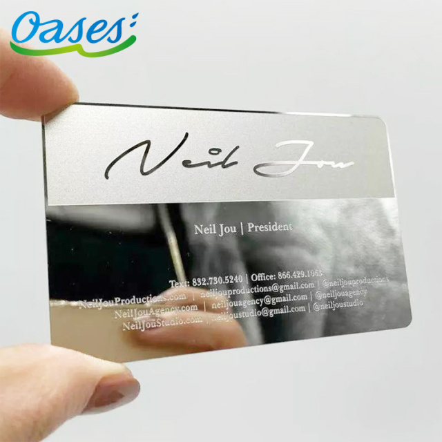 Mirror Finish Metal Business Cards