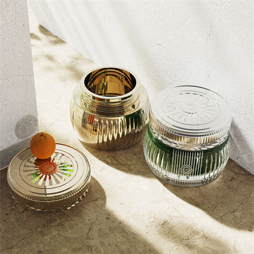 150g Glass Bakhoor Jar with Packaging Box Wholesale Color Customization