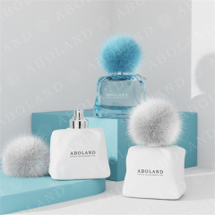 Empty Glass Bottle Designer Perfume Bottles Wholesale with Fluffy Cap
