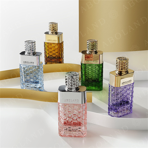 Custom Perfume Bottles Wholesale Honeycomb Design Glass Bottle