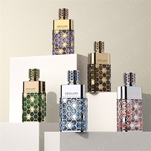 Custom Perfume Bottles Wholesale Honeycomb Design Glass Bottle