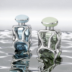 Empty Spray Perfume Bottle Unique Clear Luxury Design 100ml Glass Perfume Bottle
