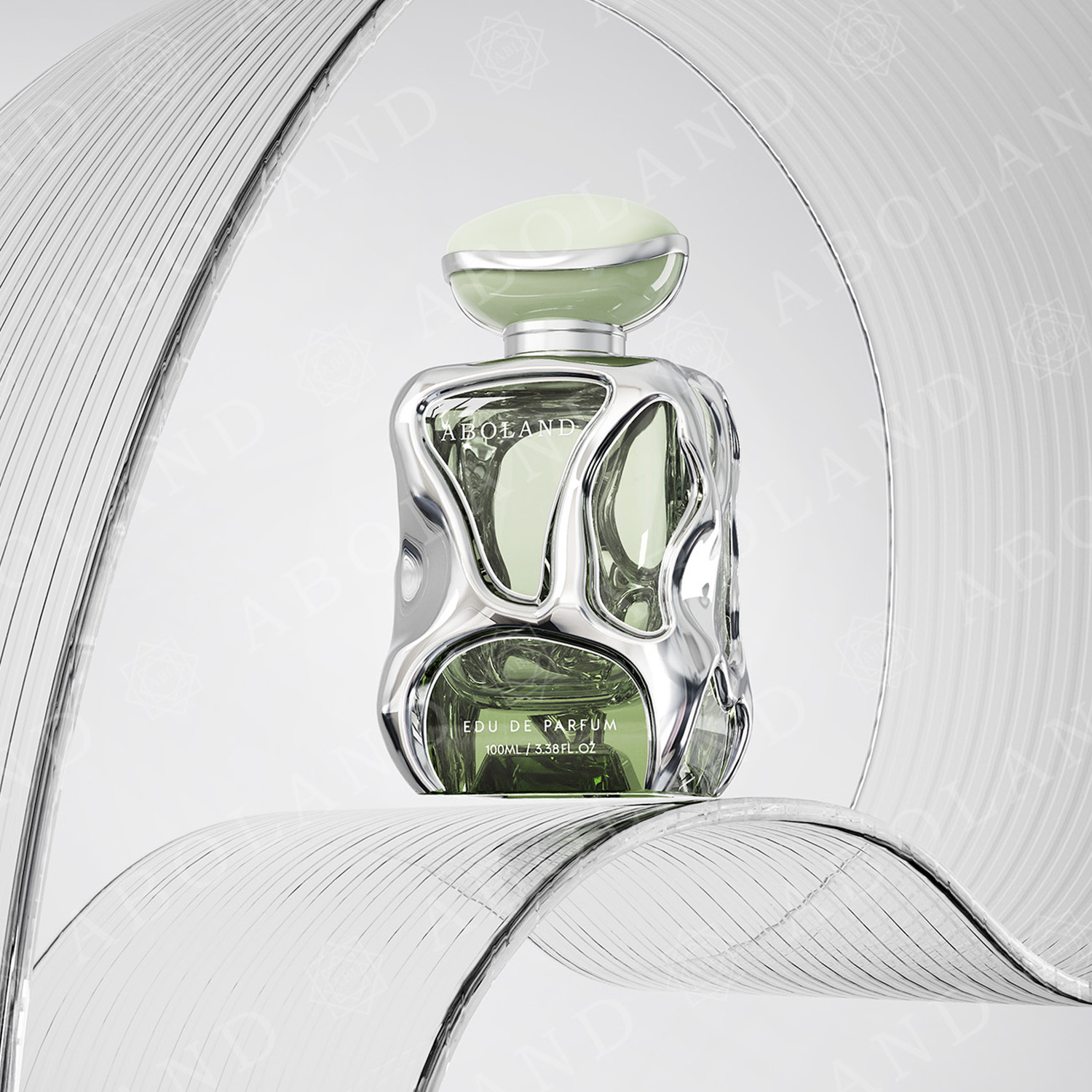 Empty Spray Perfume Bottle Unique Clear Luxury Design 100ml Glass Perfume Bottle