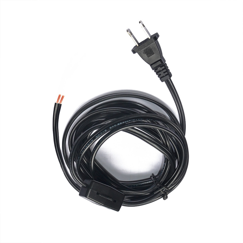 Plug Wire Kit Indoor Power Extension Cord Kit with On Off Switch 300V 18 AWG 105℃ High Temperature Resistance Appliance Extension Cord Connector