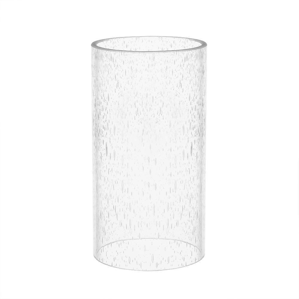Straight Cylinder Clear Bubble Glass Lamp Shade