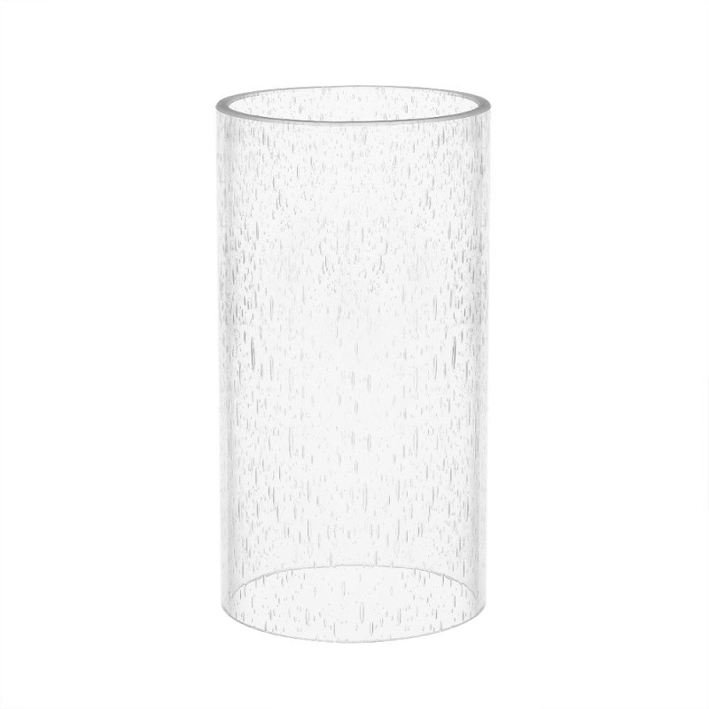 Straight Cylinder Clear Bubble Glass Lamp Shade