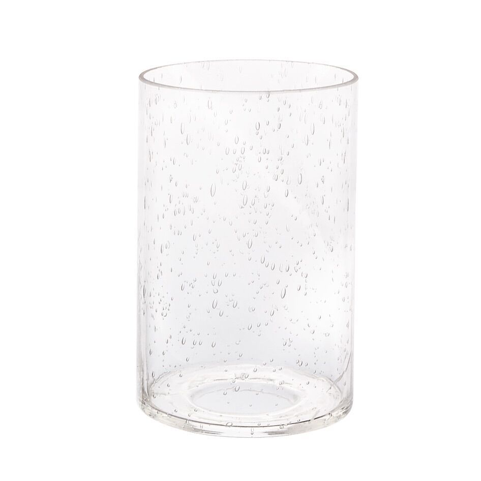 Cylinder with Bottom Clear Bubble Glass Lamp Shade