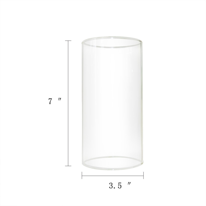Straight Cylinder Clear Bubble Glass Lamp Shade