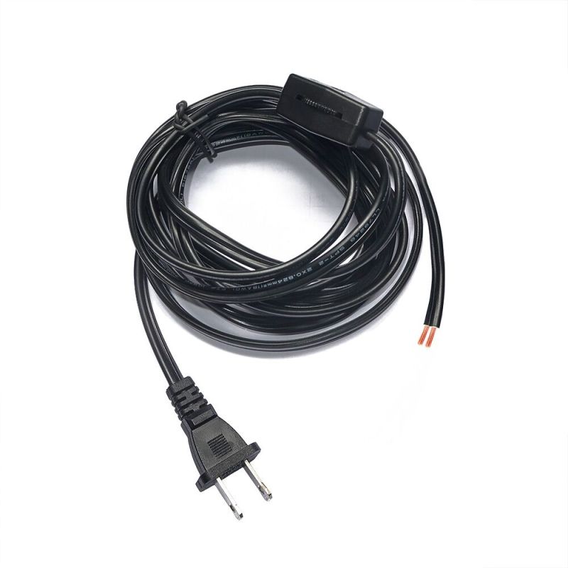 Plug Wire Kit Indoor Power Extension Cord Kit with On Off Switch 300V 18 AWG 105℃ High Temperature Resistance Appliance Extension Cord Connector
