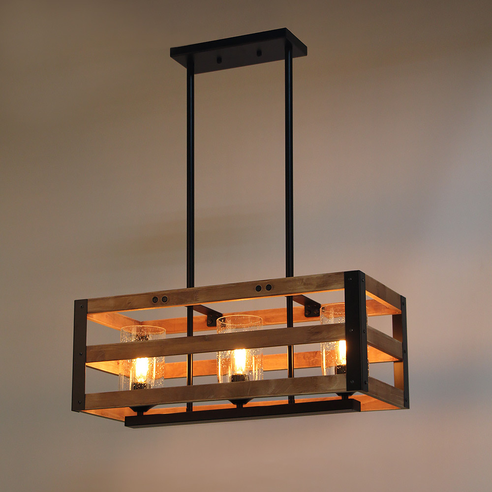 Cylinder with Bottom Clear Bubble Glass Lamp Shade