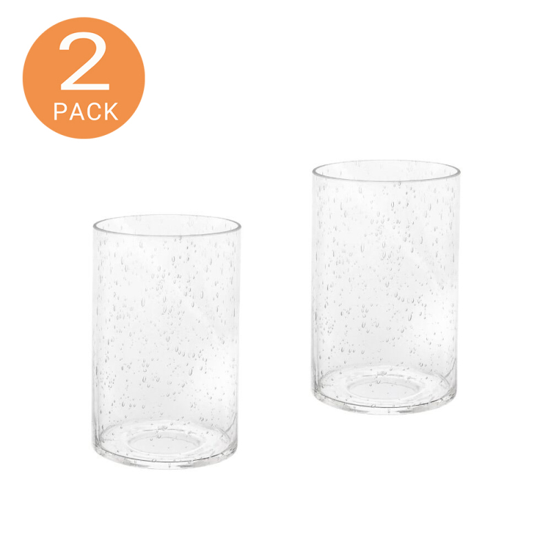 Seeded Glass Lamp Shade Replacement Glass Pieces with 1-5/8-Inch Fitter 2-Pack, A00004