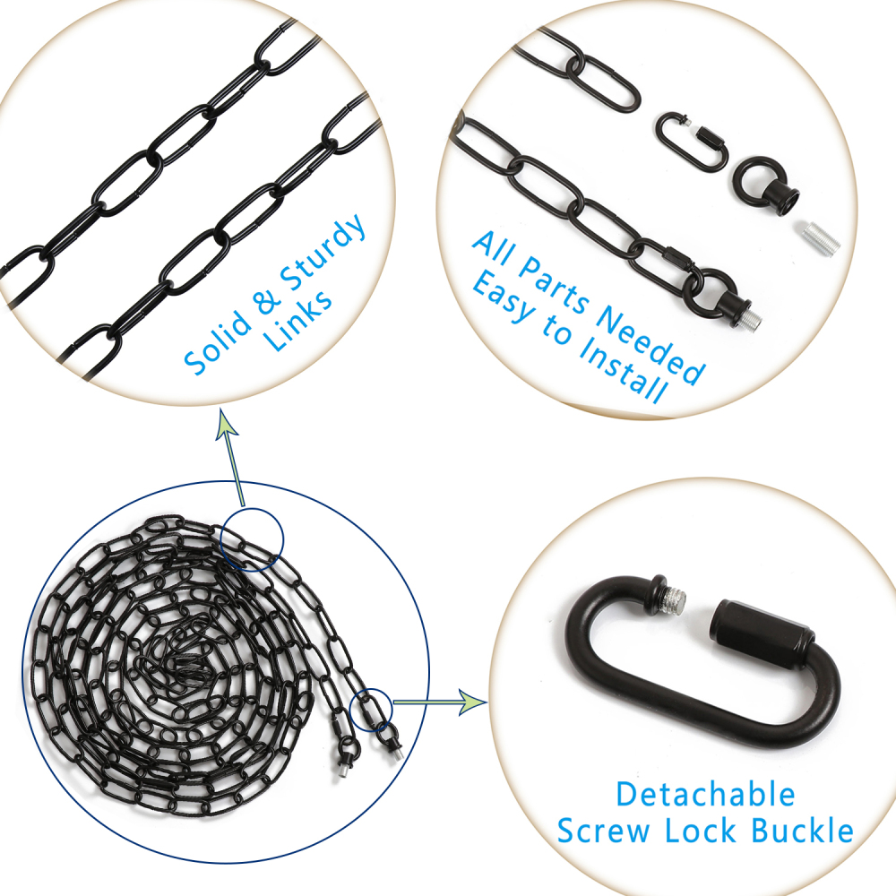 2 Pack 19ft Heavy Duty Chain for Light Fixture